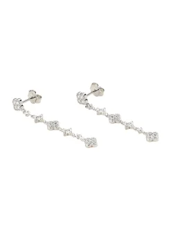 Boucles d'oreilles Agatha Beloved pendantes argent_x005f_x000D_fleurs