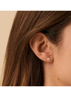 Boucles d'oreilles Agatha Gloria argent doré