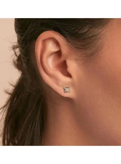 Boucles d'oreilles Agatha argent étoile empierrée