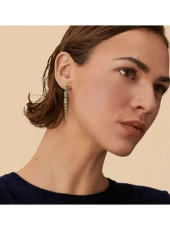 Boucles d'oreilles Agatha Adamas laiton doré_x005f_x000D_zirconium verts