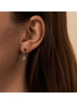 Boucles d'oreilles Agatha Beloved argent mi-longues