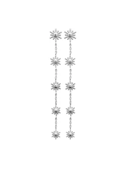 Boucles d'oreilles argent rhodié soleil
