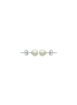 Boucles d'oreilles argent perle blanche 6 mm