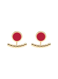 Boucles d'oreilles Bangle Up comète rouge velours