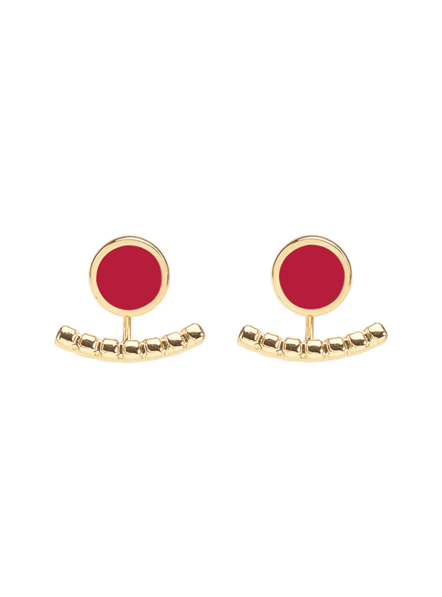 Boucles d'oreilles Bangle Up comète rouge velours