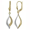 Boucles d'oreilles bicolores en or 9 carats