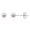 Boucles d'oreilles Boule 4 mm or blanc 18 carats