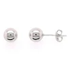 Boucles d'oreilles boule 6 mm or blanc 18 carats