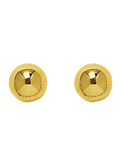 Boucles d'oreilles boule 6 mm or jaune 9 carats