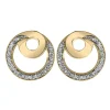 Boucles d'oreilles Brillaxis cercle or 18 glitter