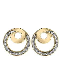 Boucles d'oreilles Brillaxis cercle or 18 glitter