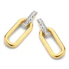 Boucles d'oreilles Brillaxis or diamants motif ovale