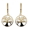 Boucles d'oreilles Brillaxis or jaune arbre de vie