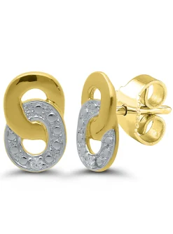 Boucles d'oreilles Brillaxis cercles entrelacés or_x005f_x000D_diamant