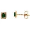 Boucles d'oreilles Brillaxis émeraude et diamants or