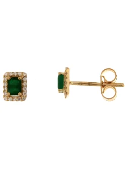 Boucles d'oreilles Brillaxis émeraude et diamants or