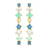 Boucles d'oreilles Brillaxis plaqué or_x005f_x000D_oxydes bleus