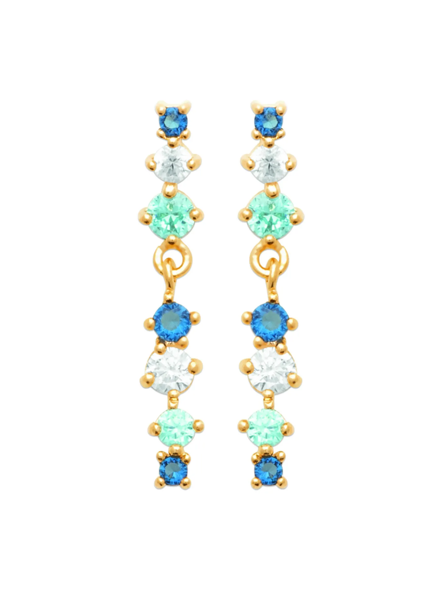 Boucles d'oreilles Brillaxis plaqué or_x005f_x000D_oxydes bleus