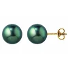 Boucles d'oreilles Brillaxis perle de Tahiti 8/8.5