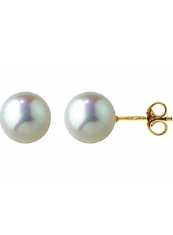 Boucles d'oreilles Brillaxis perle de culture 8 mm