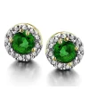 Boucles d'oreilles Brillaxis émeraude or 18 carats
