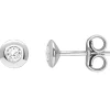 Boucles d'oreilles Brillaxis puces diamant or blanc