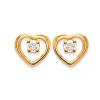 Boucles d'oreilles Brillaxis coeur avec pierres