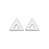 Boucles d'oreilles Brillaxis triangle ajouré_x005f_x000D_or blanc