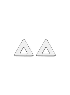 Boucles d'oreilles Brillaxis triangle ajouré_x005f_x000D_or blanc