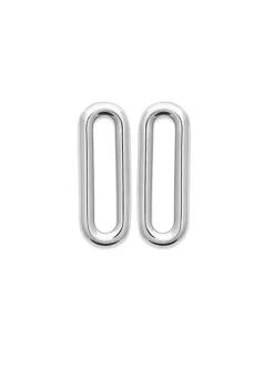 Boucles d'oreilles Brillaxis maillon argent