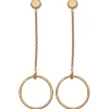 Boucles d'oreilles Brillaxis pendantes anneaux or