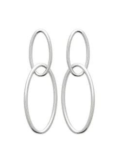 Boucles d'oreilles Brillaxis ovales argent