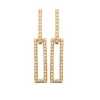 Boucles d'oreilles Brillaxis rectangulaire plaqué or_x005f_x000D_OZ