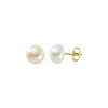 Boucles d'oreilles Brillaxis perles de culture_x005f_x000D_eau douce 8/8.5mm en or 18k