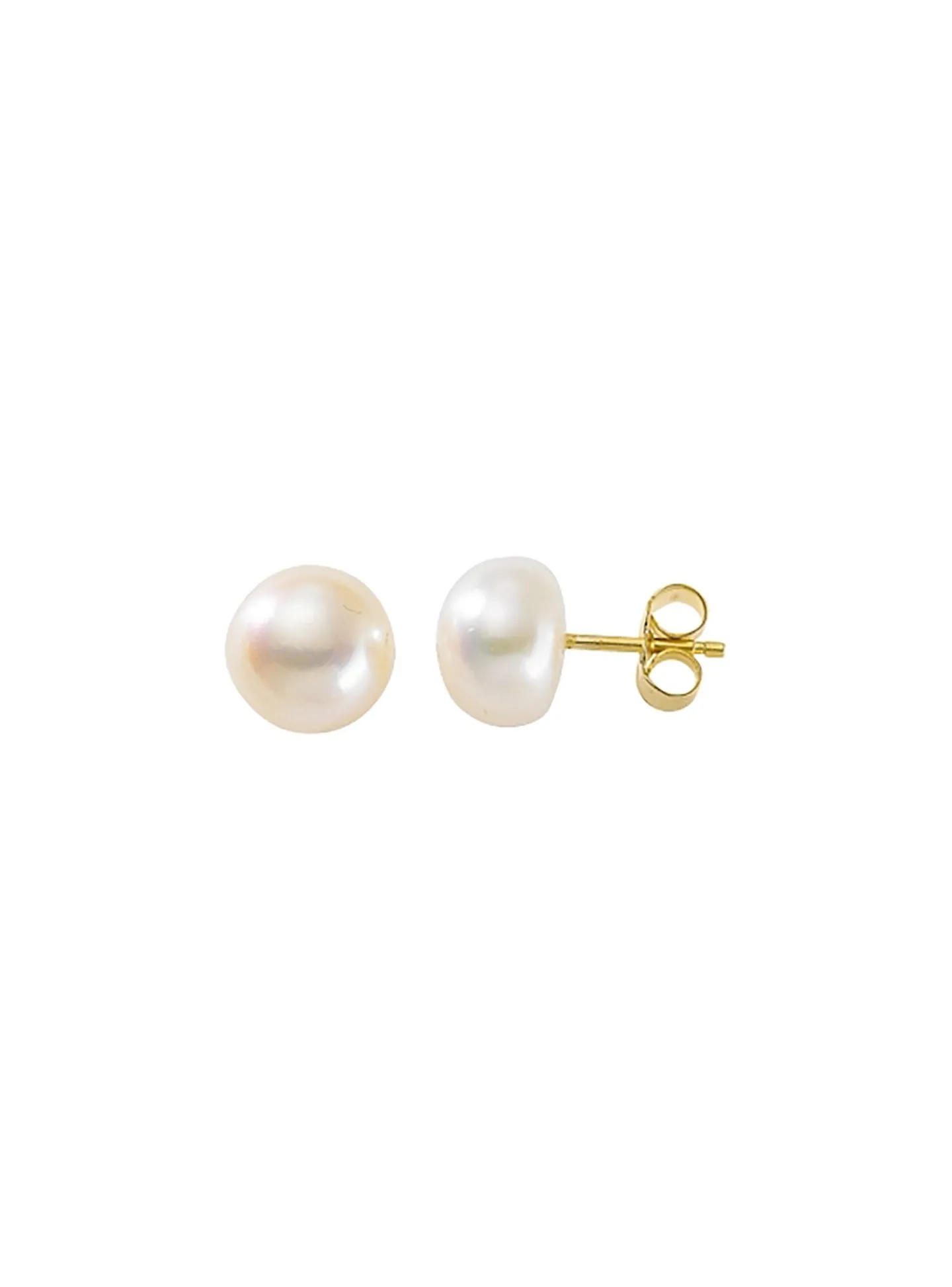 Boucles d'oreilles Brillaxis perles de culture_x005f_x000D_eau douce 8/8.5mm en or 18k