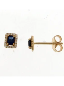 Boucles d'oreilles Brillaxis saphir et diamants or