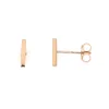 Boucles d'oreilles Brillaxis tube or jaune 18 carats