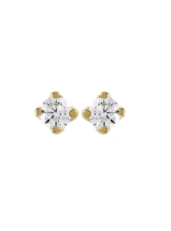 Boucles d'oreilles Brillaxis puces diamants or jaune_x005f_x000D_0.16 ct