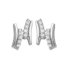 Boucles d'oreilles Brillaxis or blanc