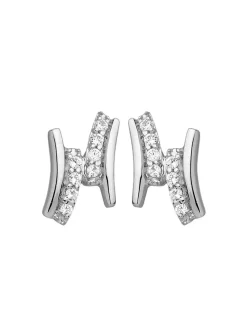 Boucles d'oreilles Brillaxis or blanc