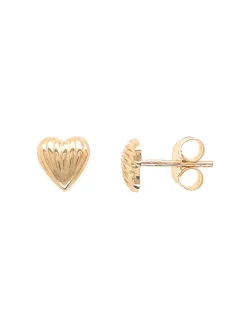 Boucles d'oreilles Brillaxis coeur strié