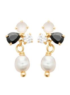 Boucles d'oreilles Brillaxis perle de culture oxydes