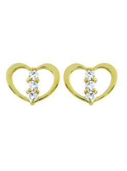 Boucles d'oreilles Brillaxis coeur OZ