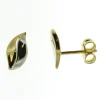 Boucles d'oreilles Brillaxis or motif feuille