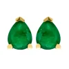 Boucles d'oreilles Brillaxis émeraude poire 5x4