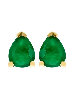 Boucles d'oreilles Brillaxis émeraude poire 5x4