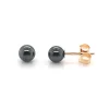 Boucles d'oreilles Brillaxis hématite or 18 carats_x005f_x000D_4mm