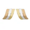 Boucles d'oreilles Brillaxis vague tricolore
