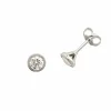 Boucles d'oreilles Brillaxis diamants serti clos fin