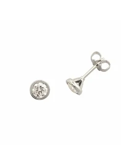 Boucles d'oreilles Brillaxis diamants serti clos fin